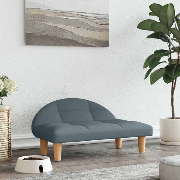 Maison Exclusive - Mörkgrå hundsäng 70x52x30 cm tyg mörkgrå