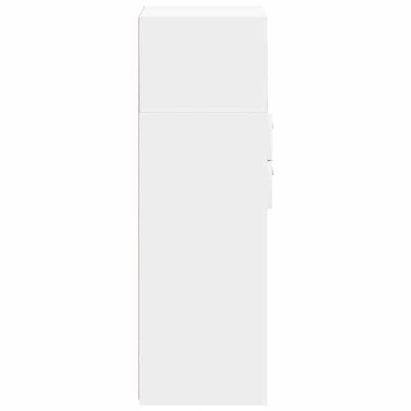 Maison Exclusive - Vit hög buffé 40x42,5x124 cm ingenjörsträ