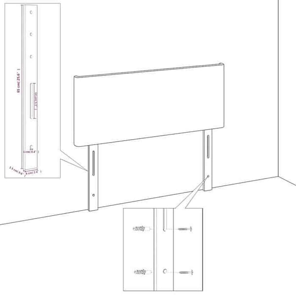 Maison Exclusive - Ljust grå sänggavel 160x7x78/88 cm Sammet