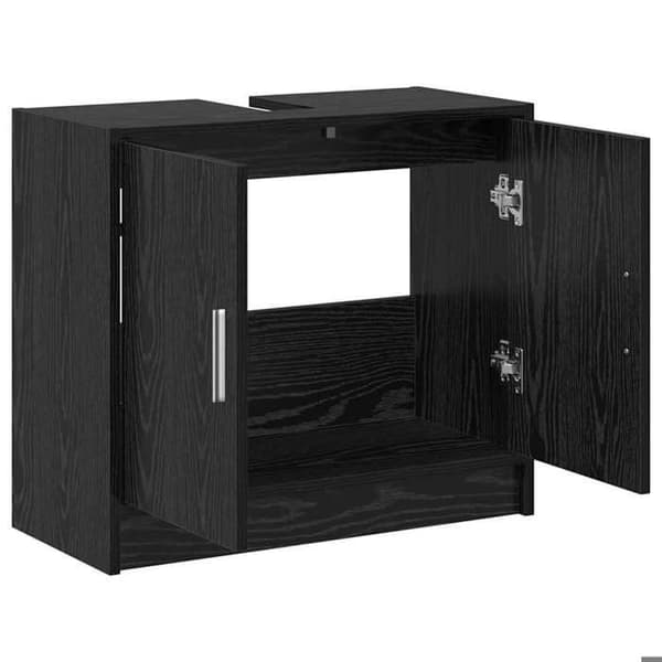 Maison Exclusive - Badrumsskåp Ek svart 63 x 29 x 55 cm