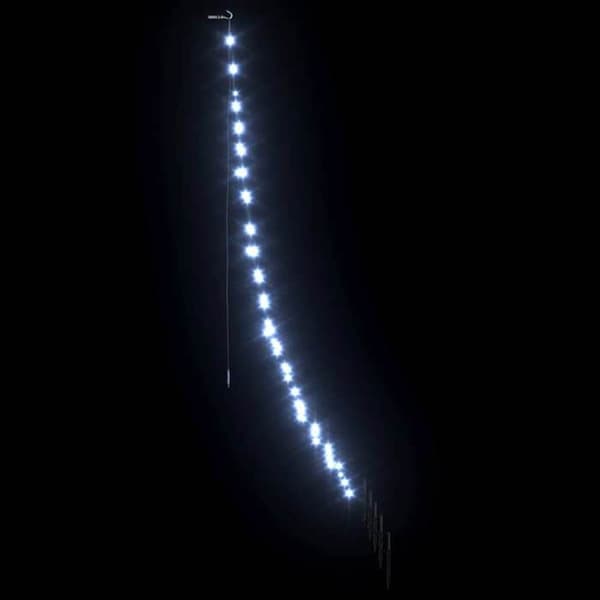LED Juletræ - EKSKLUSIV HUS - 8 tilstande - Kold hvid - Holdbart metal - USB strømforsyning Vit kyla
