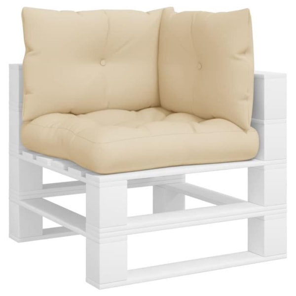 Pallepuder sæt af 3 beige stof 10 [cm] Beige