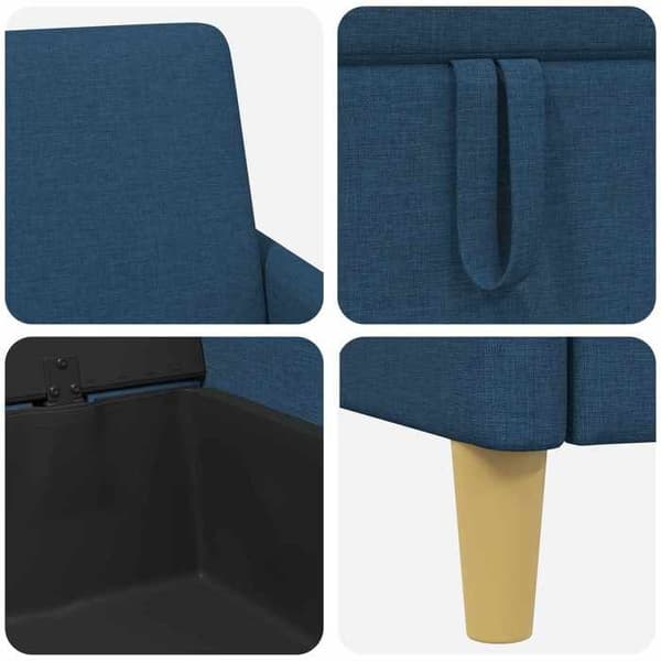 Maison Exclusive - Soffa med förvaring 2 st Blå Polyester