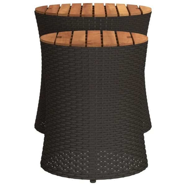 Maison Exclusive - Haveborde 2 stk med sort træ poly rattan
