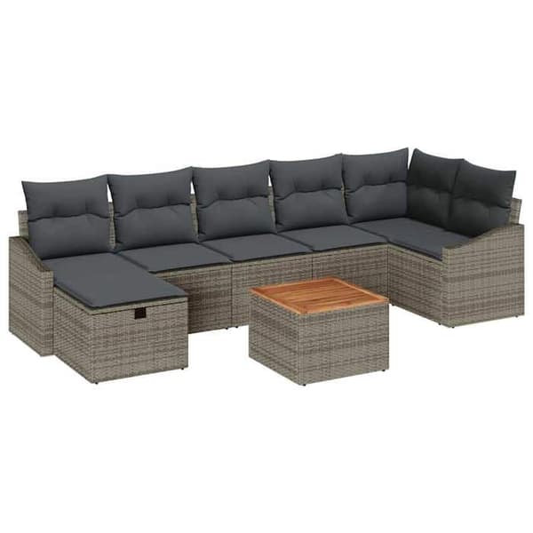 Maison Exclusive - 8 stk. have-sofa sæt i grå poly rattan Grå