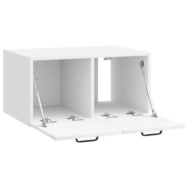 Exklusivt Hem - Väggmonterad TV-möbel Väggmontering Vit glansig 59,5 x 41 x 30 cm