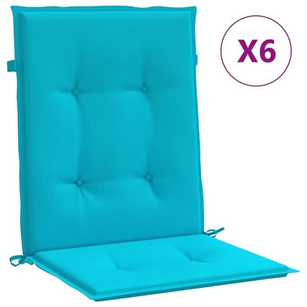 Maison Exclusive - Stolar med låg ryggstöd, 6-pack, turkos tyg
