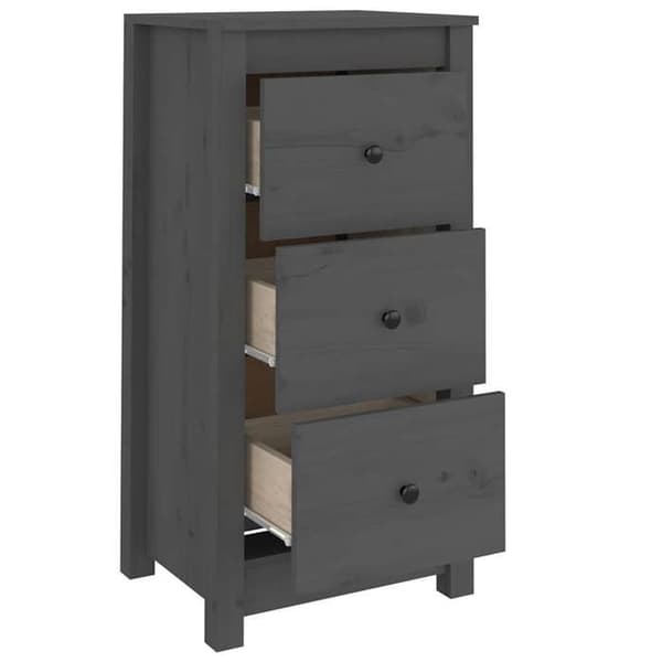 Maison Exclusive - 2 kpl buffetit Harmaa 40x35x80 cm Massiivipuu mänty Grå