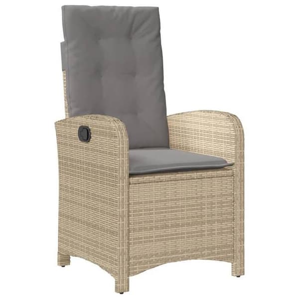 Maison Exclusive - Puutarhakalustesarja tyynyillä 7 kpl beige sekoitettu rottinki