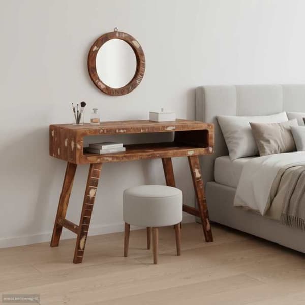 Maison Exclusive - Sminkbord Brun 90 x 76 x 45 cm Återvunnet Trä Solid brun