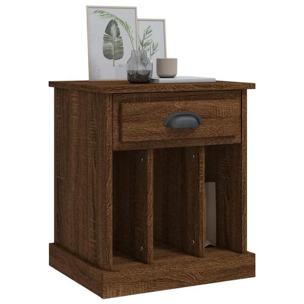 Maison Exclusive - 2 stk natborde i brunt egetræ 43x36x50 cm Brun ek