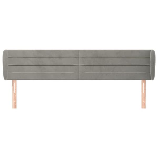 Maison Exclusive - Pääty, jossa korvat, Vaaleanharmaa 183x23x78/88 cm Sametti ljusgrått