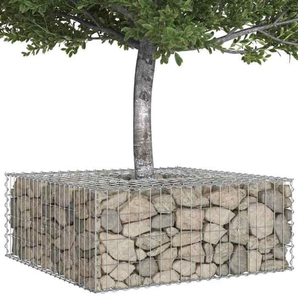 Stängselpanel - EXKLUSIV HUS - 100 x 100 cm - Trä & metall - Galvaniserat stål - Silverfärgad Silver