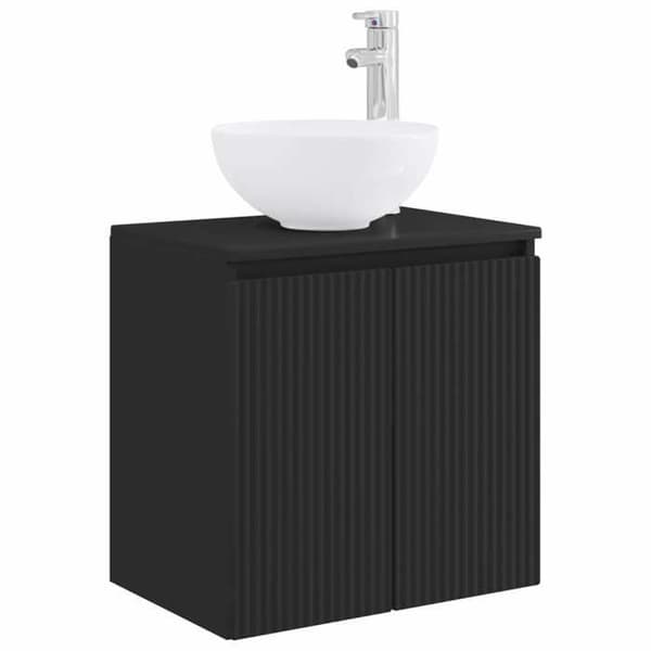 Eksklusiv hus - Vægmonteret håndvask vanity Sort 49,5 x 41 x 64,5 cm