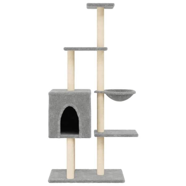 Maison Exclusive - Kattekradsetræ med sisal kløer Lys grå 145 cm Ljusgrått