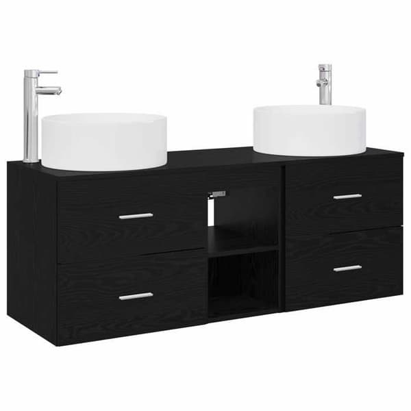 Maison Exclusive - 3-delars badrumsinredning i svart