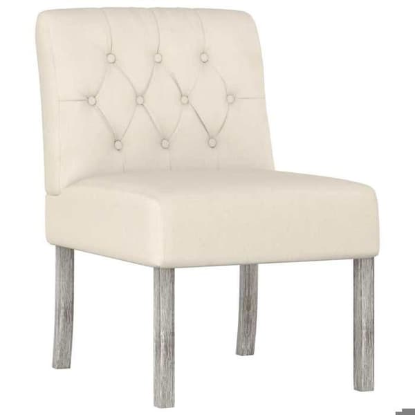 Maison Exclusive - Stol utan armstöd i lin med knapdesign