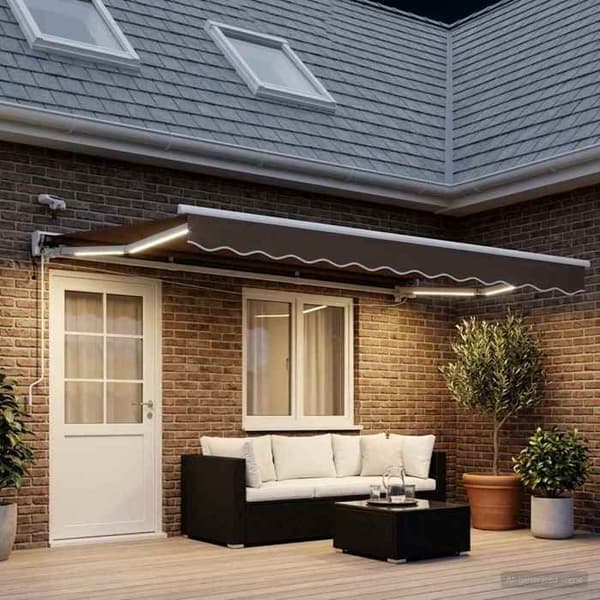Maison Exclusive - Elektrisk utdragbar markis Taupe 4,5 × 3 m