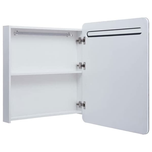 Maison Exclusive - LED-peilikaappi 68x9x80 cm Vitt och silver