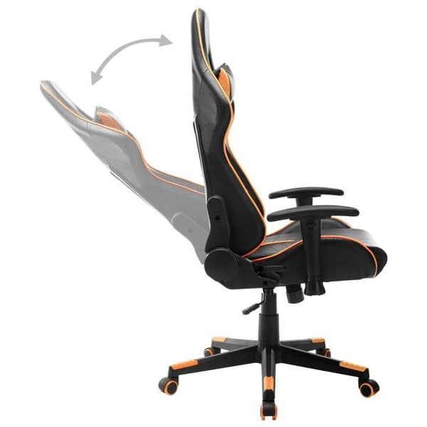 Maison Exclusive - Spilstol Sort og orange Kunstlæder svart och orange