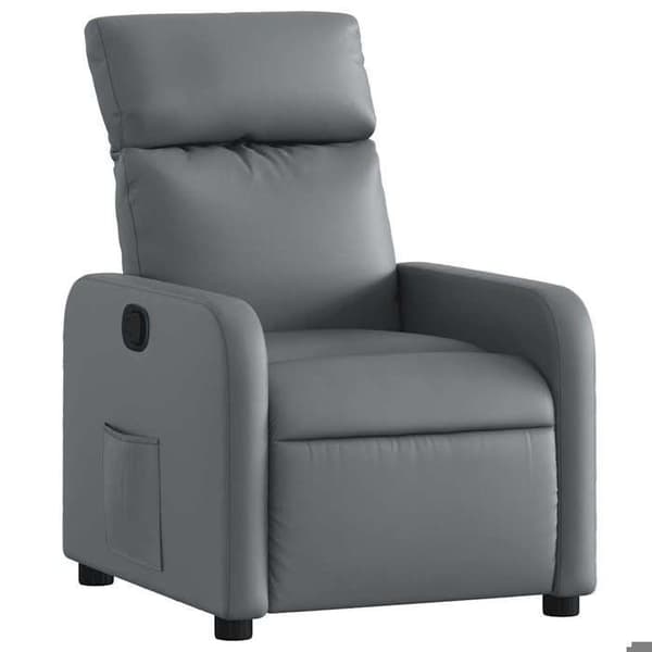Maison Exclusive - Grått konstläder fåtölj med lutning