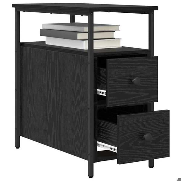 Maison Exclusive - Natbord 2 stk Sort eg 30 x 60 x 60 cm
