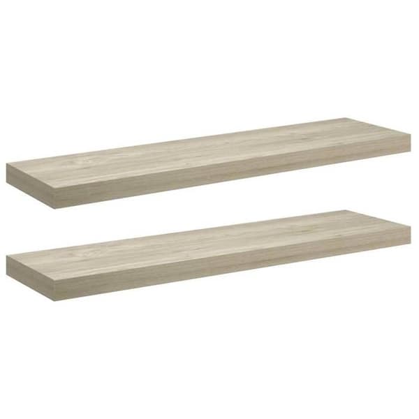 Maison Exclusive - Flydende væghylder 2 stk eg 90x23,5x3,8 cm MDF