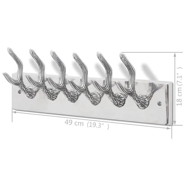 Maison Exclusive - Garderobekroge 4 stk Sølv Aluminium silver-