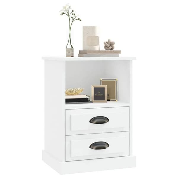 Maison Exclusive - Sängbord vit 43x36x60 cm Vit