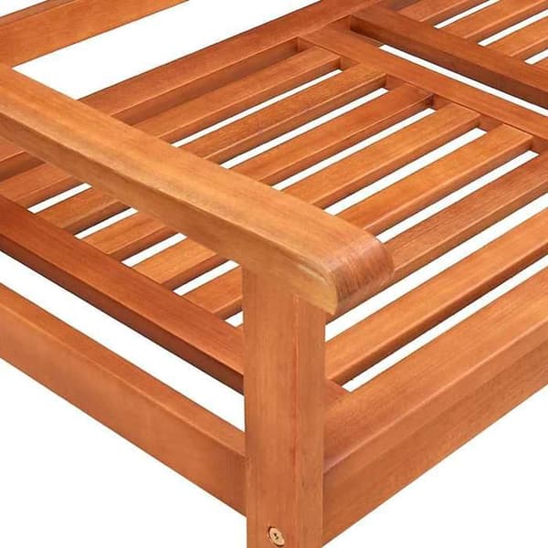 Havemøbel - EKSKLUSIV HUS - 120 cm - 2 pladser - Eucalyptus træ - Pude inkluderet