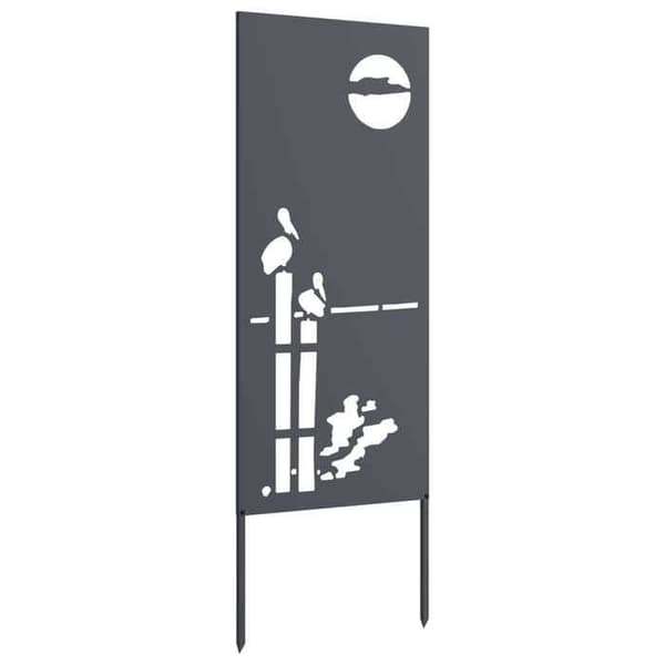 Trädgårdsskyddsskärm - EXKLUSIV HEM - Rektangulär - Antracit - Matt stål - 50x140 cm antracit