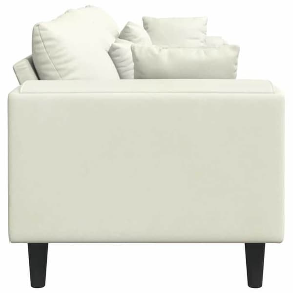 Divaani - MAISON EXCLUSIVE - 250x77x76 cm - Kermanvärinen sametti - Jousityyny - Vahva vaneri Grädde