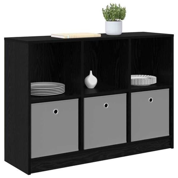 Maison Exclusive - Buffet Sort egetræ 102 x 32 x 73,5 cm