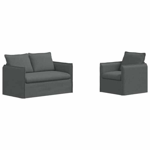 Maison Exclusive - Sæt af 2 sofaer Mørkegrå Stof
