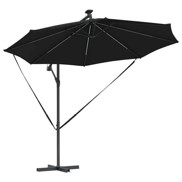 Maison Exclusive - Parasol 294 x 294 x 248 cm Polyester ja Alumiini Musta
