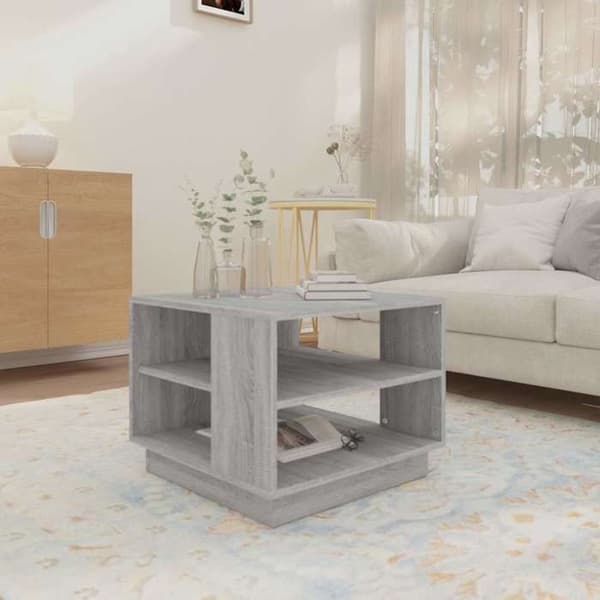 Maison Exclusive - Soffbord sonoma grå 55x55x43 cm ingenjörsträ