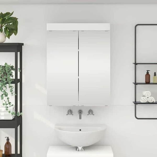 Maison Exclusive - Badrumsskåp med spegel TULUM Vit