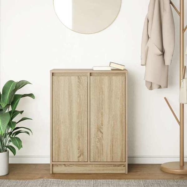 Maison Exclusive - Buffé ek sonoma 57x34x76 cm ingenjörsträ Sonoma ek