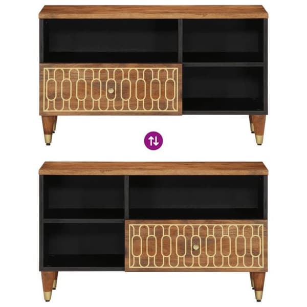 Maison Exclusive - TV-møbel 80x33x46 cm massiv mangotræ