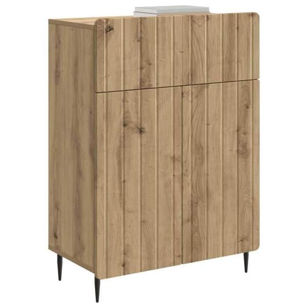 Maison Exclusive - Buffet i håndlavet egetræ 66 x 34,5 x 92 cm Ingeniørtræ