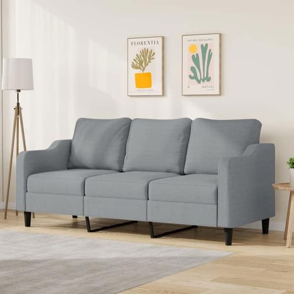 Maison Exclusive - 3-personers sofa Lys grå 180 cm Stof