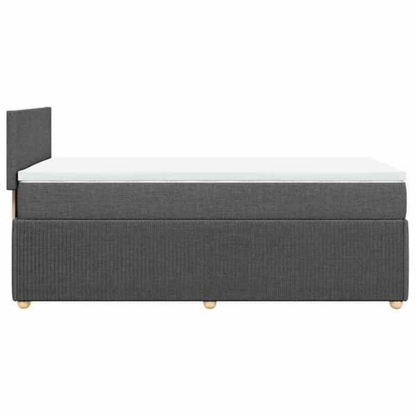 Maison Exclusive - Sänkyperä ja tummanharmaa patja 90x190 cm Kangas