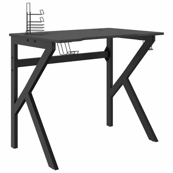 Maison Exclusive - Spilbord med K-formede ben Sort 90x60x75 cm
