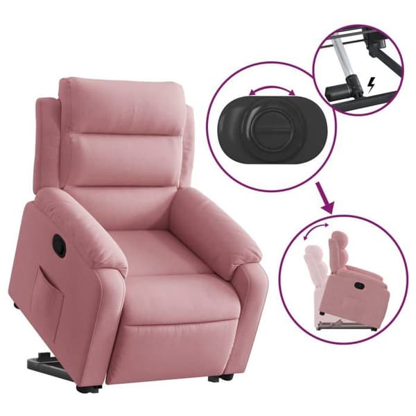 Maison Exclusive - Recliner Rosa Sammet Rosa (sammet)