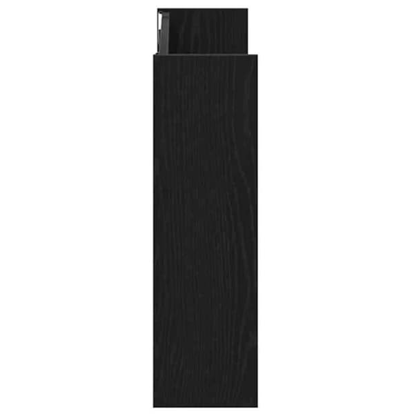 Skoopbevaring - EKSKLUSIV HUS - 82 x 18 x 60 cm - Vægmonteret - Ingeniørtræ - Sort