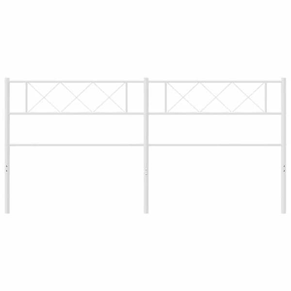 Hovedgærde - EKSKLUSIV HUS - Runde rør - 193 cm - Hvid metal - Stabile ben Vit