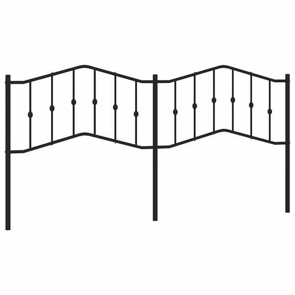 Maison Exclusive - Erstatnings hovedgærde i sort metal 193 cm