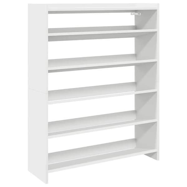 Maison Exclusive - Skohylla vit 80x25x100 cm ingenjörsträ