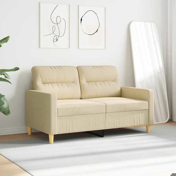 Maison Exclusive - 2-personers sofa Creme 120 cm Stof