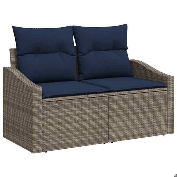 Maison Exclusive - 10-delars soffgrupp 9-sits svart och blå